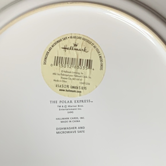 The Polar Express Hallmark Cards “BELIEVE” 10” Christmas dinner / cookie plate - Picture 5 of 5
